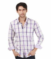 FREECULTR Purple & White Checkered Shirt