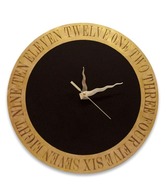 Earth Elegant Wall Clock - Black & Gold