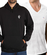 Go Untucked White-Black Combo of Sweatshirt & T-Shirt