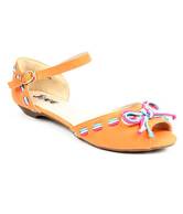Jove Modish Orange & Pink Flat Sandals