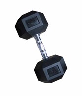 Cosco 30 Kg Rubber  Hexagonal Dumbbell (15Kg X 2)