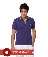 United Colors of Benetton Purple Collar T shirt