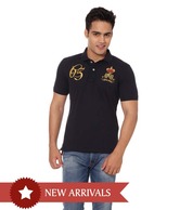 United Colors of Benetton Black Collar T shirt