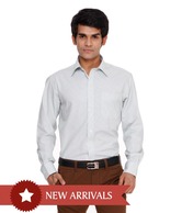 John Players White Striped Shirt