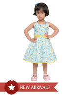 Kilkari Blue Haulter Neck Frock For Kids