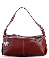 Butterflies Cherry Brown Textured Handbag