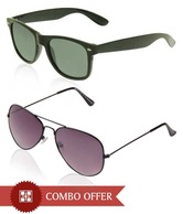 Just Colours Purple Aviator & Classic Wayfarer Combo