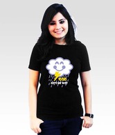 Incynk Black Cloud Printed  T-Shirt
