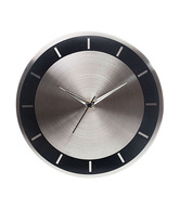 Cosmosgalaxy Stylish Round Silver Wall Clock
