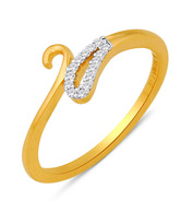 Asmi Diamond Studded Ethnic Gold Ring