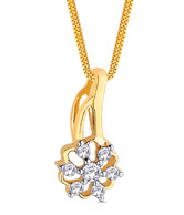 Asmi Diamond Studded Pretty Round Gold Pendant