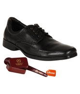 Alberto Toressi Black Textured Derby Shoes