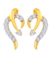 Ishaan Gems Diamond Studded Beautiful Silver Studs