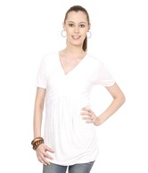 Spanky White Viscose T-Shirt