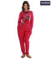 Raves Red Lycra Terry Sweatshirt