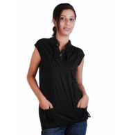 Teemoods Black Cotton Top