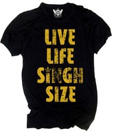 Unisopent Black Live Life Singh Size T-Shirt