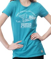 Puma Appealing Blue Cotton T-Shirt