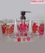 Freelance Floral & Leaf Design Bathroom Set - 4 Pcs