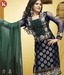 Khazana Violet Designer Wear Net Unstitched Suit Lengths