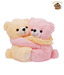 Dimpy Stuff Cute Pink & Cream Bear Couple Soft Toy-25 cm