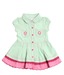 Nauti Nati Green Shirt Dress With Embroidery For Kids
