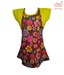 Kilkari Brown Floral Print Frock With Jacket For Kids