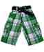 Ruff Green Checks Bermuda With Belt For Kids