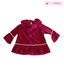 Isabelle Pink Velveteen Tunic Jacket For Kids