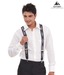 Alvaro Black & Grey Argyle Print Suspender