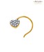 Avsar Gold & Diamond Sparkling Heart Nosering