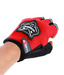Knight Hood - Gloves Half - Red