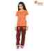 Chicita Orange & Brown Night Suit For Kids