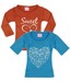 Isabelle Girls Blue & Red T-Shirts In A Combo Of Two For Kids