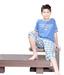 Happy Hours Royal Blue T-Shirt & Blue Checks Capri For Kids
