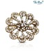 Pari Flora Inspired Rhinestone Studded Brooch