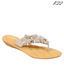 K22 Grey Stoned Floral Applique Flats