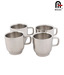 Mosaic Classic Stainless Steel Tea Cup Set