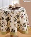 Swayam Beige Cotton Table Sheet For Four Seater