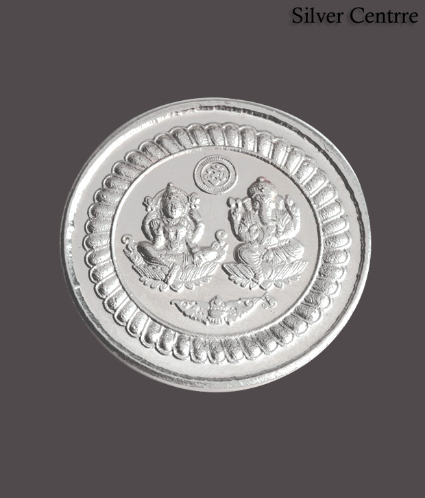 Silver Centrre Shri Lakshmi Ganesha Silver Coin - SC 104