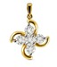 Sanskruti Flower Spark Gold Finish Pendant