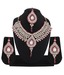 Variation Sparkling Pink Fantasy Necklace Set with Maangtika