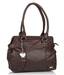 Butterflies Dark Brown Textured Handbag