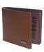 Alvaro Brown Textured Self Pattern Wallet