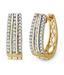 Mi Pearls Designer Diamond & Gold Hoop Earrings