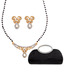 Oleva AD Studded Gleaming Mangalsutra Set & Clutch Bag Combo