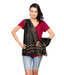 Favola Black & Golden Dotted Border Stole