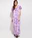 Purple Printed Viscose Nighty