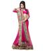 Prafful Pink Embroidered Faux Georgette Saree