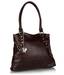 Butterflies Chocolate Brown Smooth Handbag